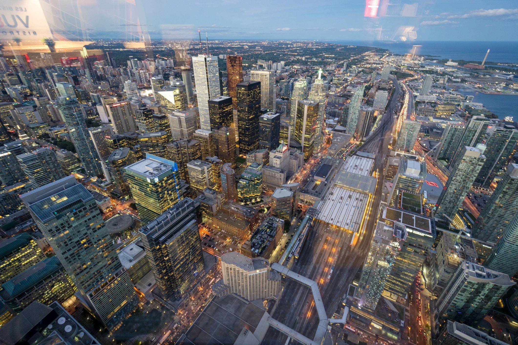 Toronto skyline at dusk representing Canada