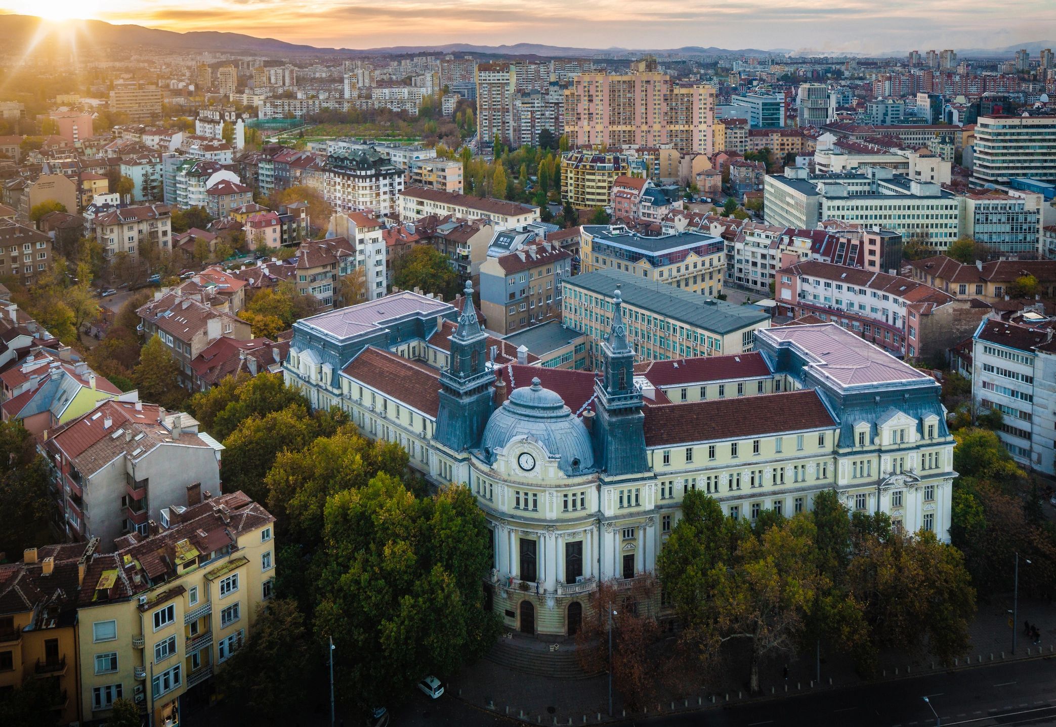 European city skyline representing Europe